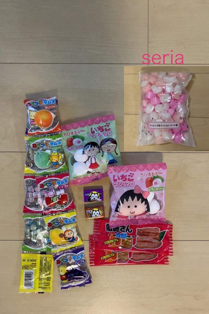 マシュマロやラムネ等のお菓子
